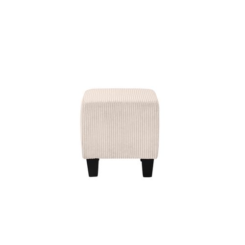 Zhili - Fauteuil + Repose-pieds En Tissu Blanc