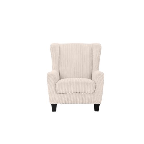 Zhili - Fauteuil + Repose-pieds En Tissu Blanc