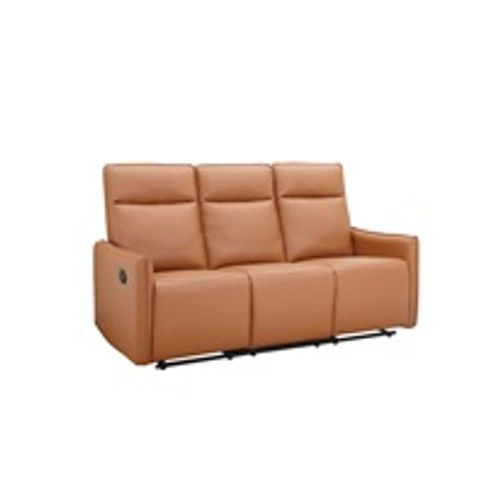 Lugo-canapé 3 Places Avec Fonction Manuelle En Pu Couleur Cognac