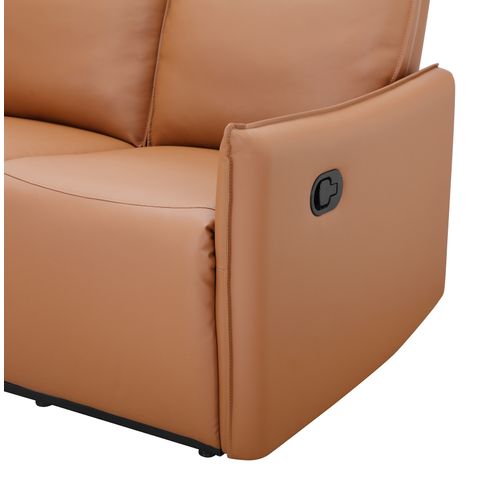 Lugo-canapé 3 Places Avec Fonction Manuelle En Pu Couleur Cognac