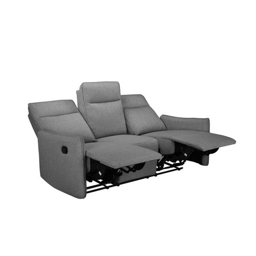 Lugo-canapé 3 Places Avec Fonction Manuelle En Tissu Anthracite