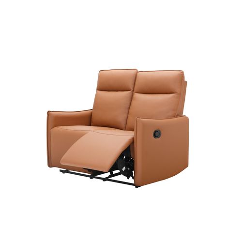 Lugo-canapé 2 Places Avec Fonction Manuelle En Pu Couleur Cognac