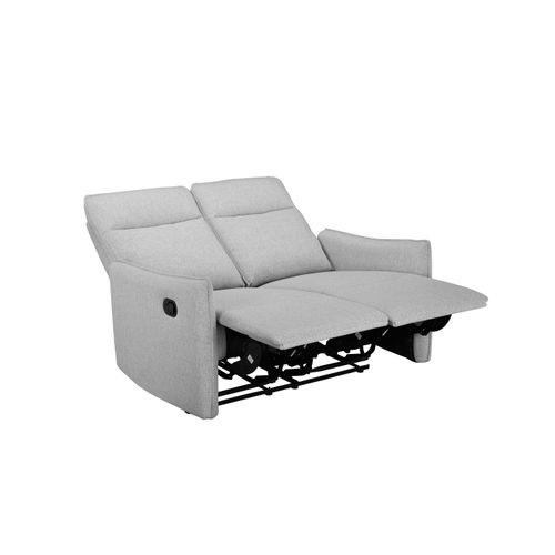 Lugo-canapé 2 Places Avec Fonction Manuelle En Tissu Gris Clair
