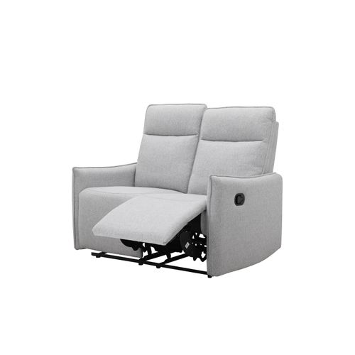 Lugo-canapé 2 Places Avec Fonction Manuelle En Tissu Gris Clair