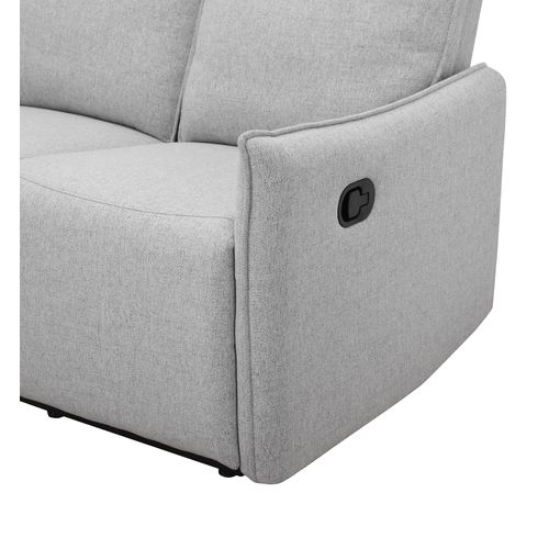 Lugo-canapé 2 Places Avec Fonction Manuelle En Tissu Gris Clair