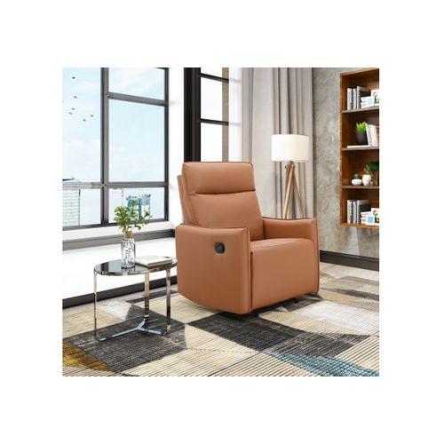 Lugo-fauteuil De Relaxation Manuel En Pu Couleur Cognac