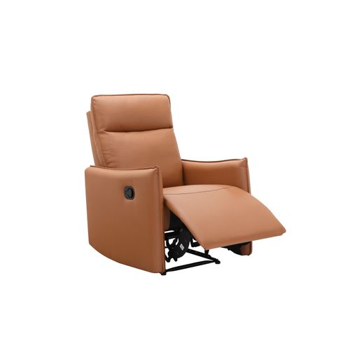 Lugo-fauteuil De Relaxation Manuel En Pu Couleur Cognac