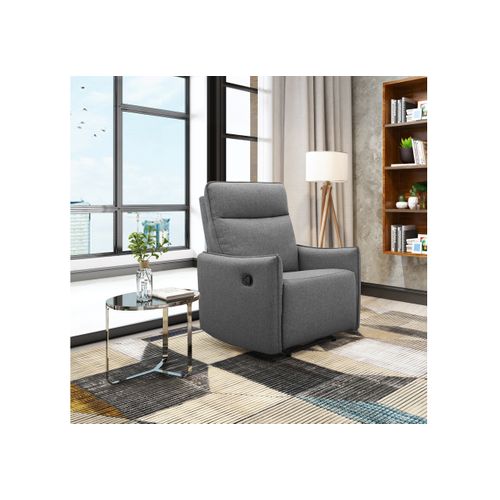 Lugo-fauteuil De Relaxation Manuel En Tissu Anthracite