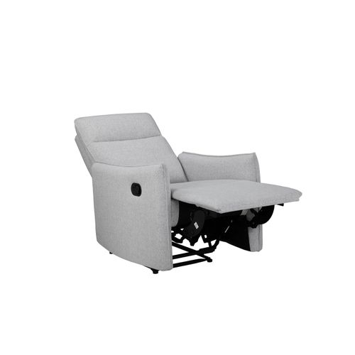 Lugo-fauteuil De Relaxation Manuel En Tissu Gris Clair