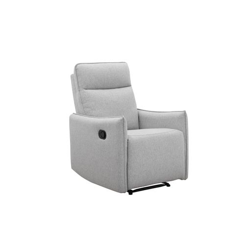 Lugo-fauteuil De Relaxation Manuel En Tissu Gris Clair