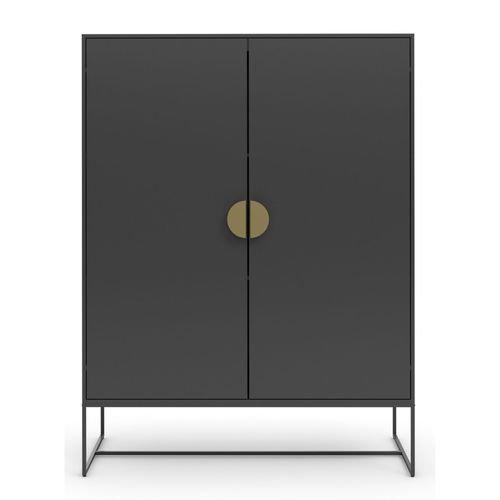 Asia - Buffet Avec 2 Portes Anthracite