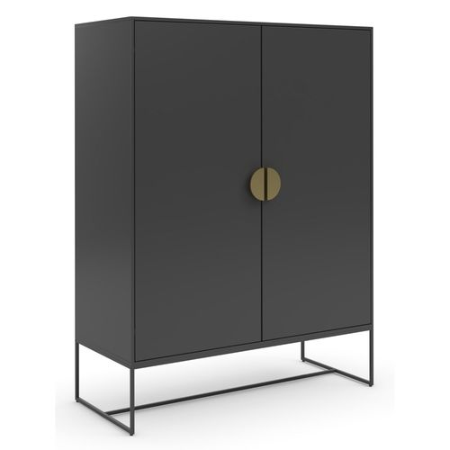 Asia - Buffet Avec 2 Portes Anthracite