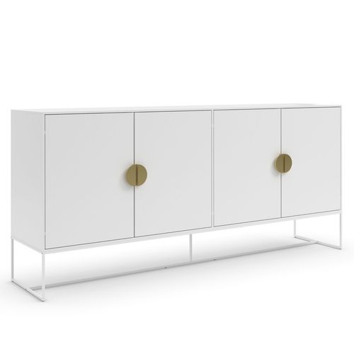 Asia - Buffet Avec 4 Portes En Blanc