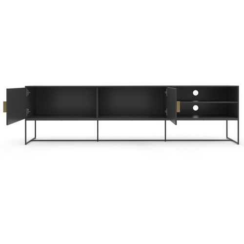 Asia - Meuble TV Avec 2 Portes En Gris