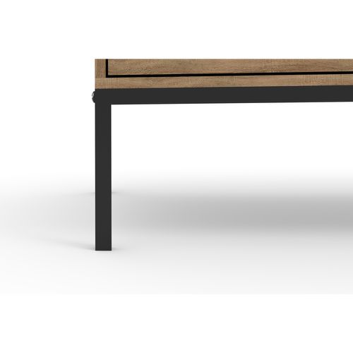 Bari-buffet à 4 Portes Aspect Chêne