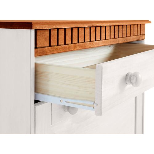 Meuble à Chaussures Lisa Avec 2 Abattants Et 1 Tiroir En Blanc Miel