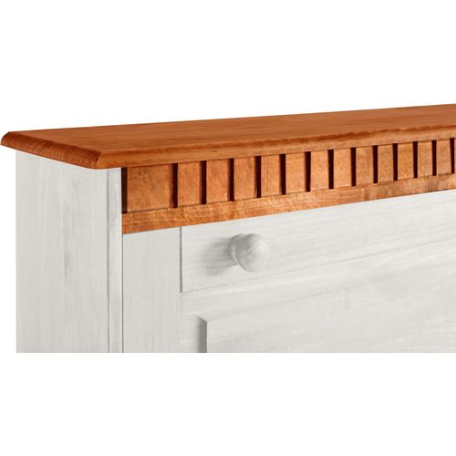 Lisa - Coffre à Chaussures Avec 4 Portes Battantes En Pin Laqué Blanc