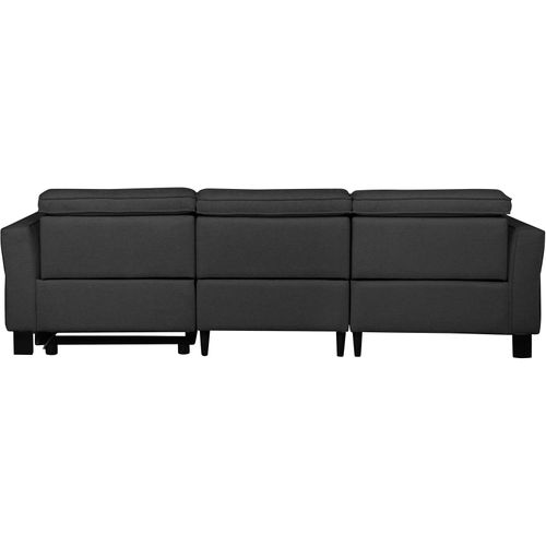 Carpari-canapé D'angle 3 Places Avec Fonction Manuelle En Tissu Anthracite