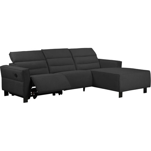 Carpari-canapé D'angle 3 Places Avec Fonction Manuelle En Tissu Anthracite
