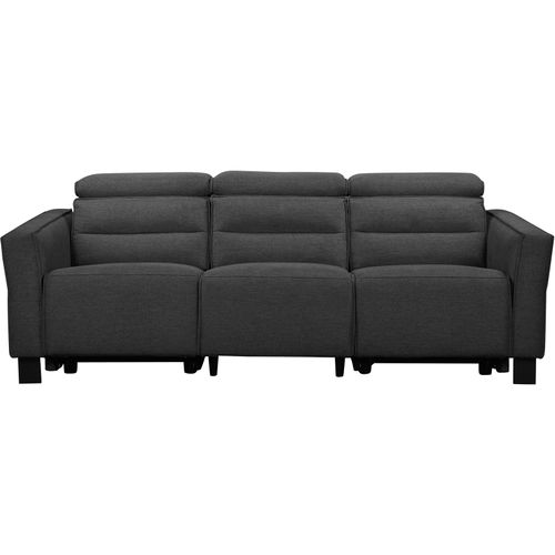 Carpari-canapé 3 Places Avec 2 Fauteuils Inclinables Électriques En Tissu Anthracite
