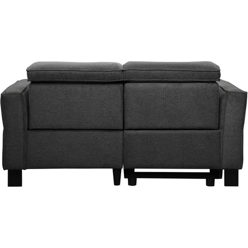 Carpari-canapé 2 Places Avec 1 Fauteuil Relax Électrique En Tissu Anthracite