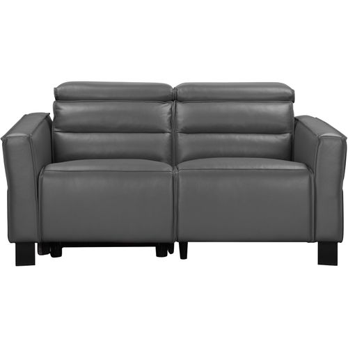 Carpari-canapé 2 Places Avec 1 Fauteuil Relax Manuel En Pu Gris