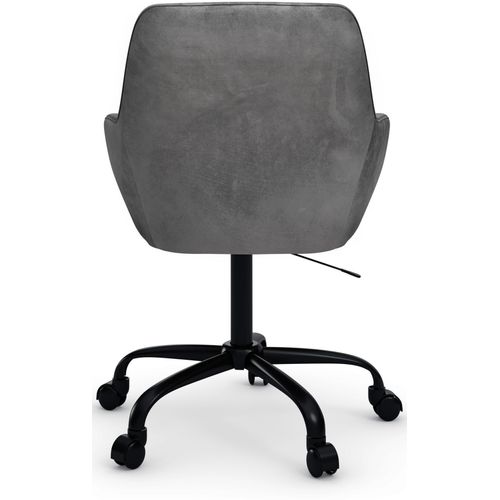 Perry2-fauteuil De Bureau En Velours Gris