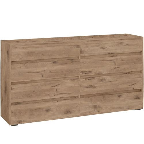 Kosmo - Buffet Avec 8 Tiroirs En Effet Chêne