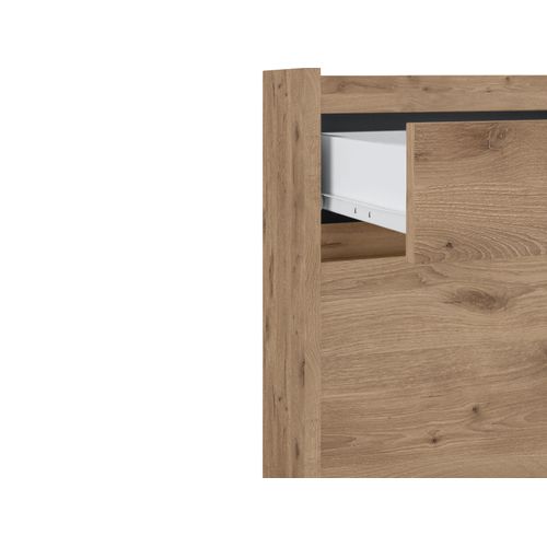 Kosmo - Meuble à Chaussures Avec 2 Portes En Effet Chêne