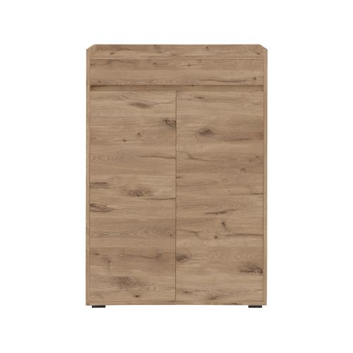 Kosmo - Meuble à Chaussures Avec 2 Portes En Effet Chêne