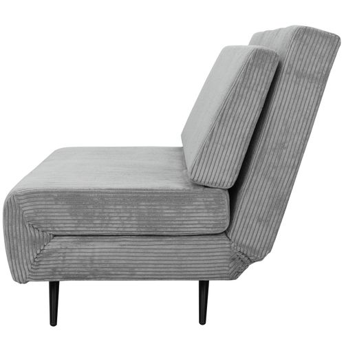 Mallory-  Canapé lit 140 Tissu Gris