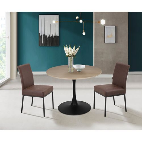 Table à Manger 100 Cm Chêne Noir