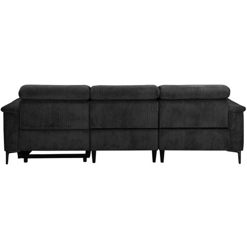 Lund-canapé 3 Places Avec 1 Relax Électrique En Tissu Anthracite