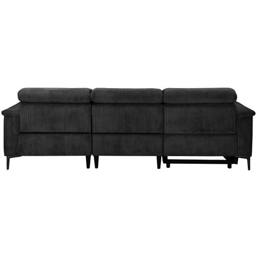 Lund-canapé 3 Places Avec 1 Relax Électrique En Tissu Anthracite