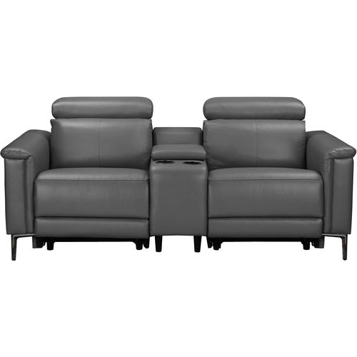Lund-double Fauteuil Inclinable Avec Fonction Électrique En Pu Gris