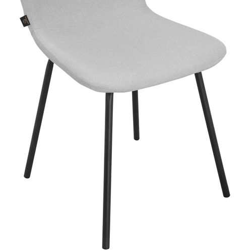 Ulmar - Lot De 2 Chaises De Salle à Manger En Tissu Gris Clair