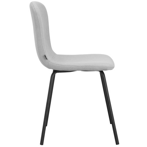 Ulmar - Lot De 2 Chaises De Salle à Manger En Tissu Gris Clair