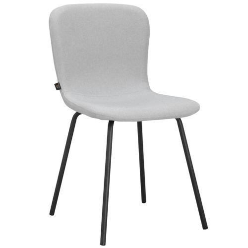 Ulmar - Lot De 2 Chaises De Salle à Manger En Tissu Gris Clair