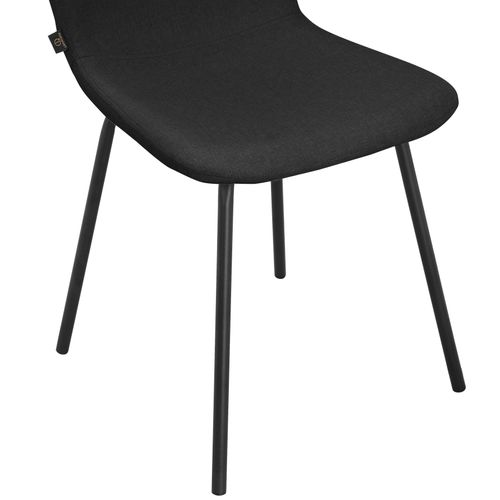 Ulmar - Lot De 2 Chaises De Salle à Manger En Tissu Anthracite