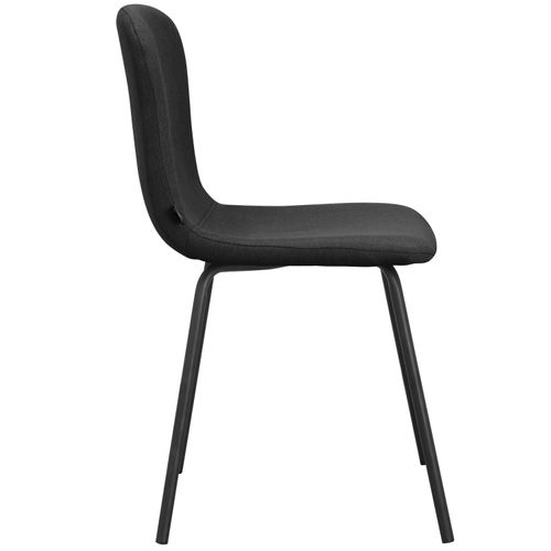 Ulmar - Lot De 2 Chaises De Salle à Manger En Tissu Anthracite