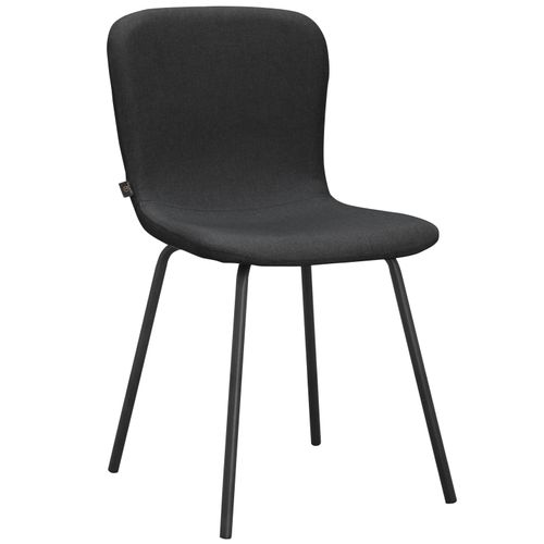 Ulmar - Lot De 2 Chaises De Salle à Manger En Tissu Anthracite