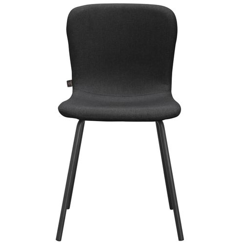 Ulmar - Lot De 2 Chaises De Salle à Manger En Tissu Anthracite