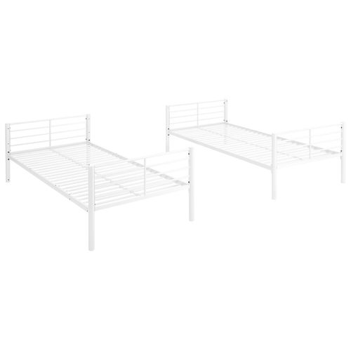 Rosie - Lit Superposé 90 Métal Blanc 200x90