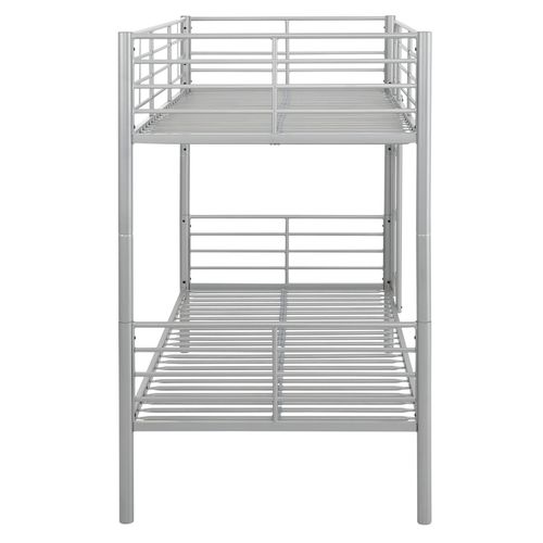 Rosie-lit Superposé 90x200 En Métal Argenté