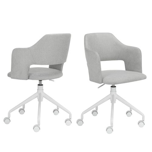Sanna - Chaise De Bureau En Tissu Gris Clair