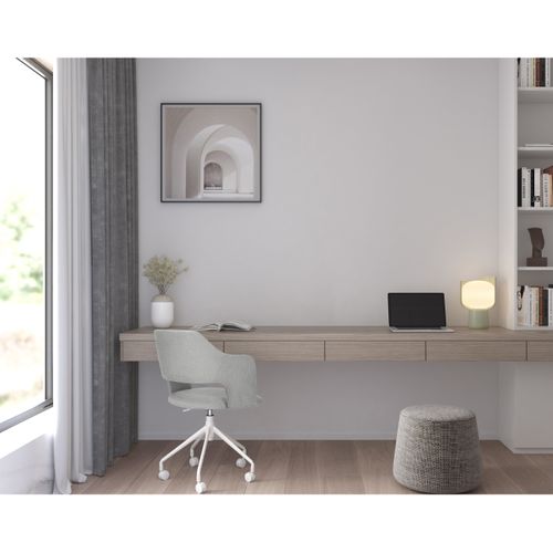 Sanna - Chaise De Bureau En Tissu Gris Clair