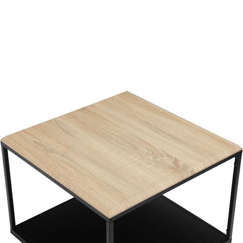 Taion-table Basse Carrée En Effet Chêne Noir