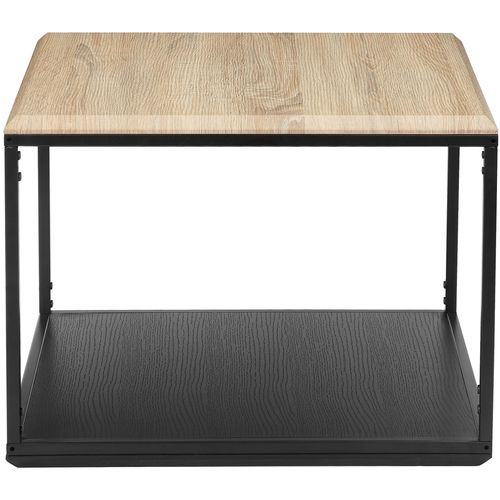 Taion-table Basse Carrée En Effet Chêne Noir