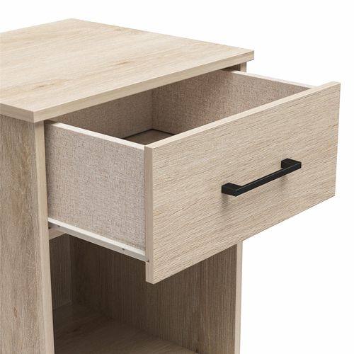 Brez - Table De Chevet Avec 1 Tiroir En Effet Chêne