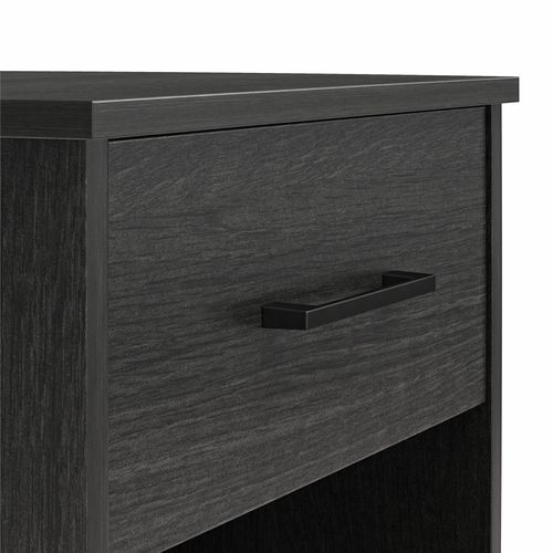 Brez - Table De Chevet Avec 1 Tiroir En Effet Chêne Noir